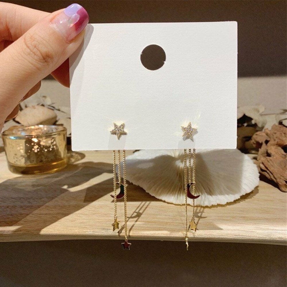 MOON AND STAR EARRINGS (PAIR) - Concordia Style Boutique