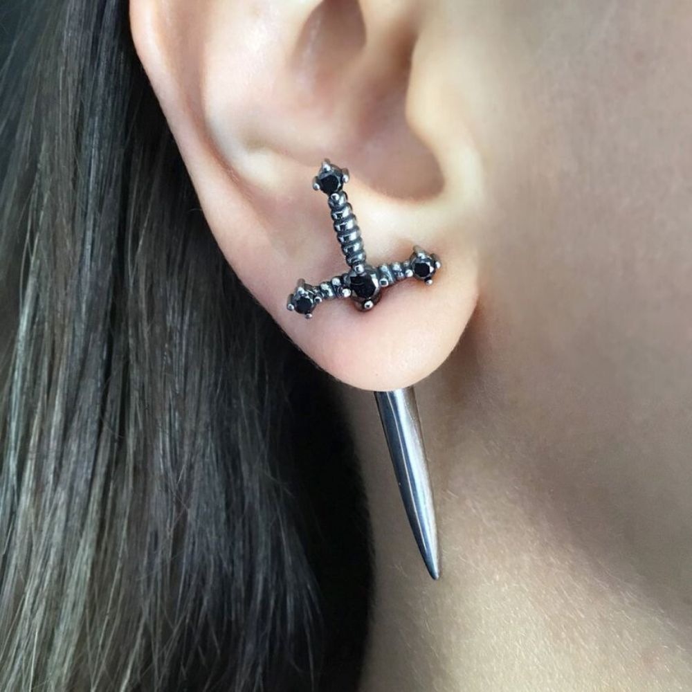 GOTHIC SWORD EARRINGS (PAIR) - Concordia Style Boutique