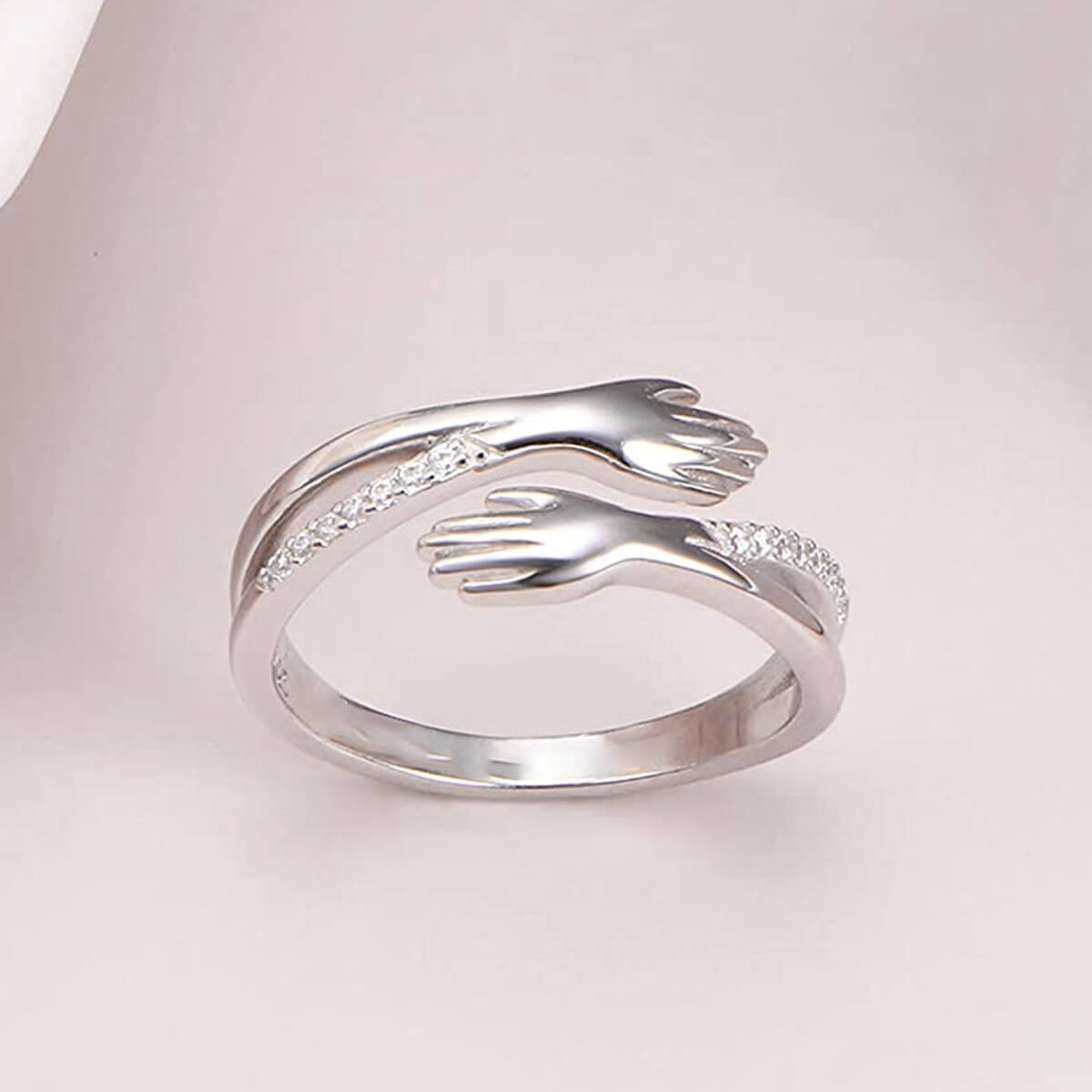 DIAMOND STUDDED HUG RING (ADJUSTABLE) - Concordia Style Boutique