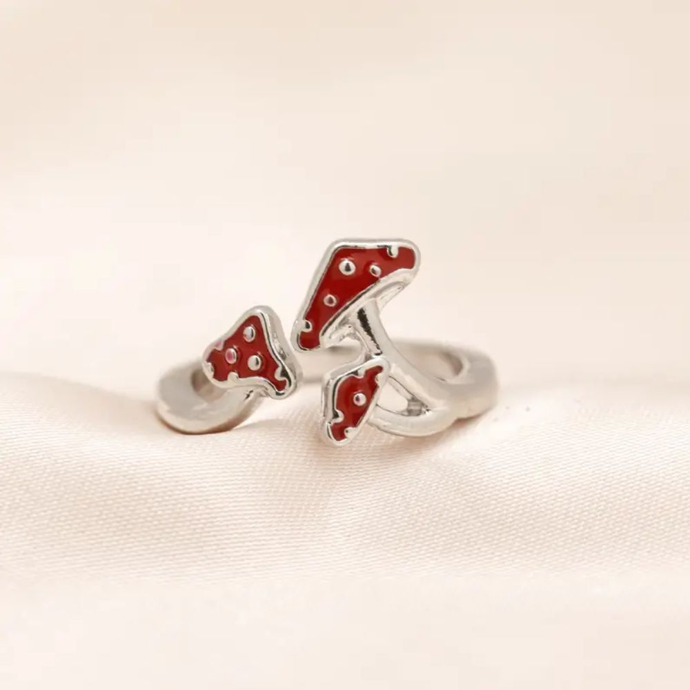 RED MUSHROOM RING (ADJUSTABLE) - Concordia Style Boutique