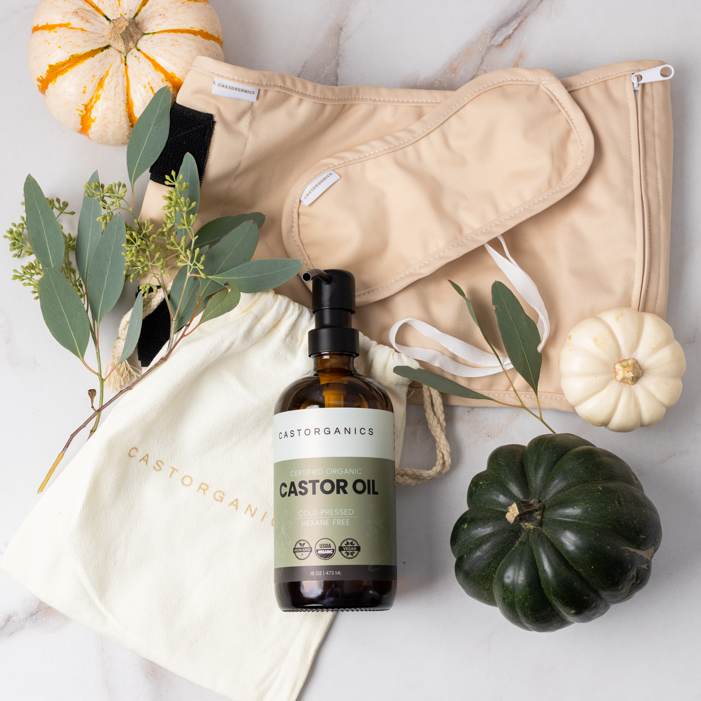 Organic Cotton Castor Oil Packs (Belly & Neck Pad)