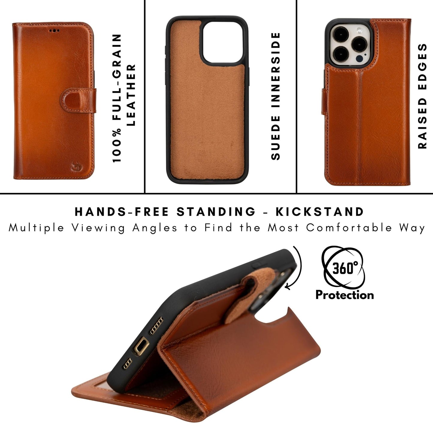 Casper iPhone 14 Series Detachable Leather Wallet Case - Concordia Style Boutique