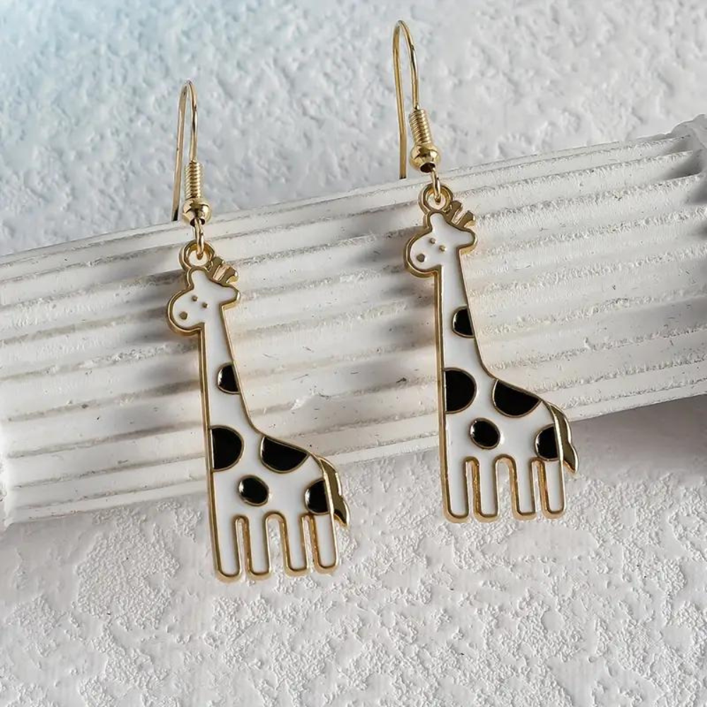 GIRAFFE DANGLING EARRINGS (PAIR) - Concordia Style Boutique