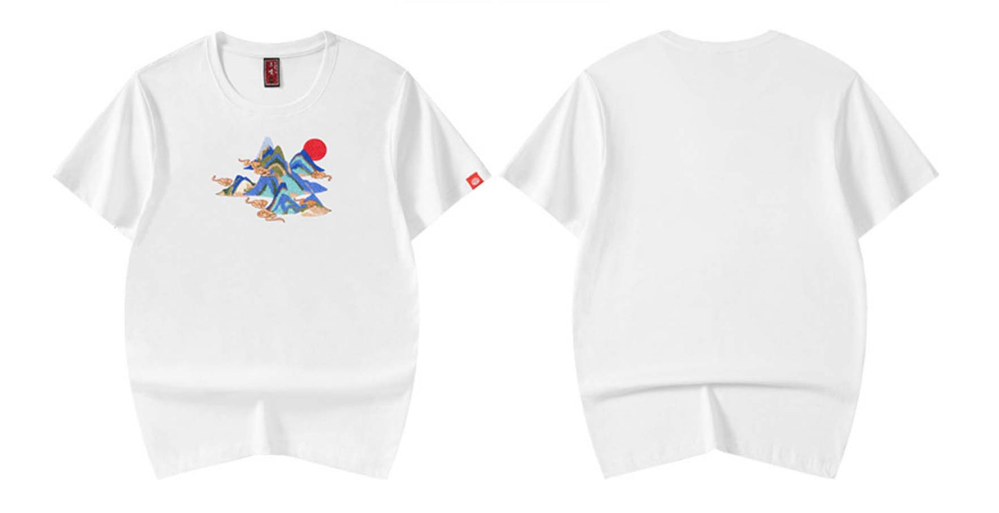 KH740 Mountains Embroidery Tee - Concordia Style Boutique