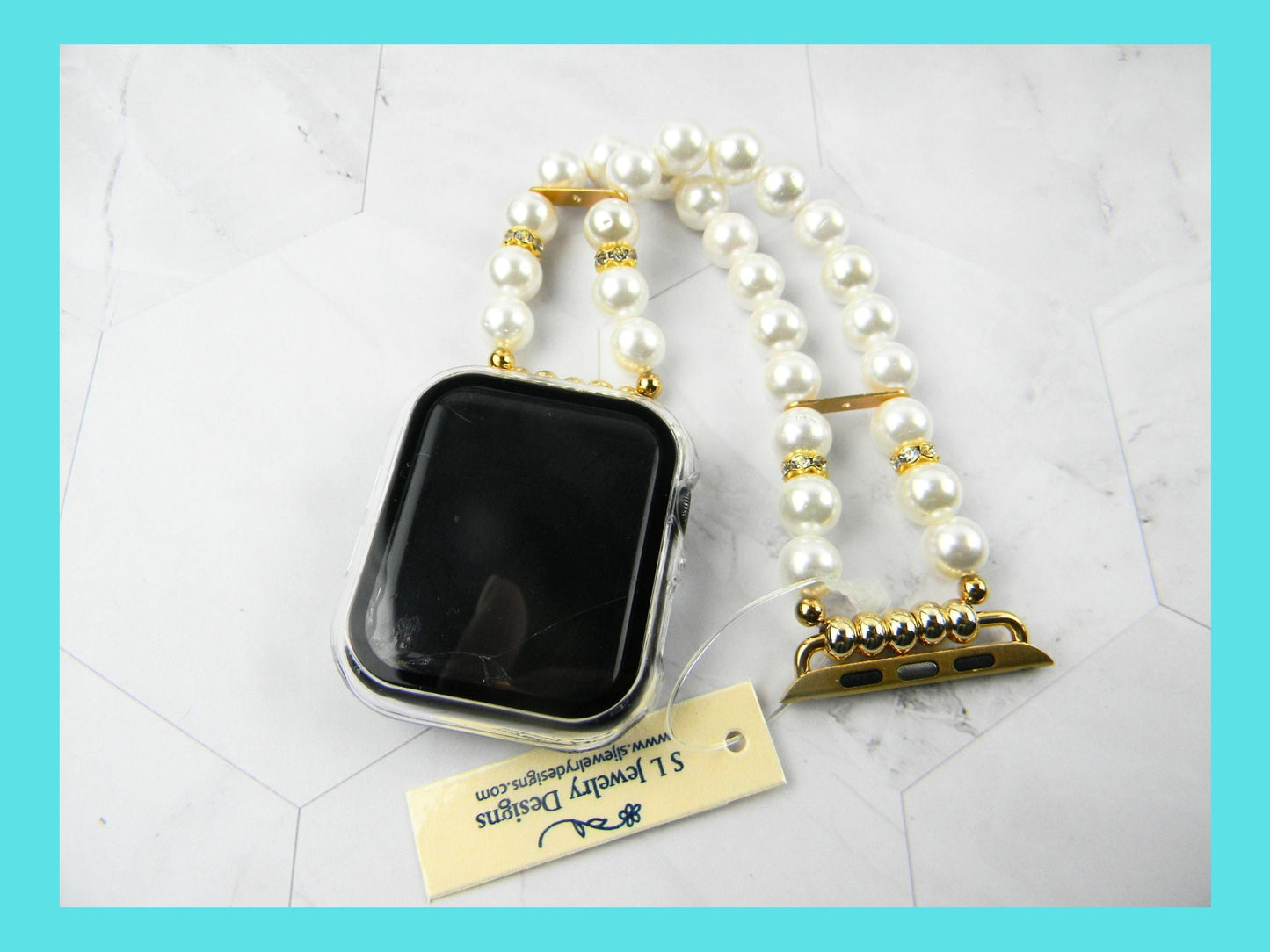 Watch Band for Apple Watch, Off White Pearl Apple Watch Bracelet