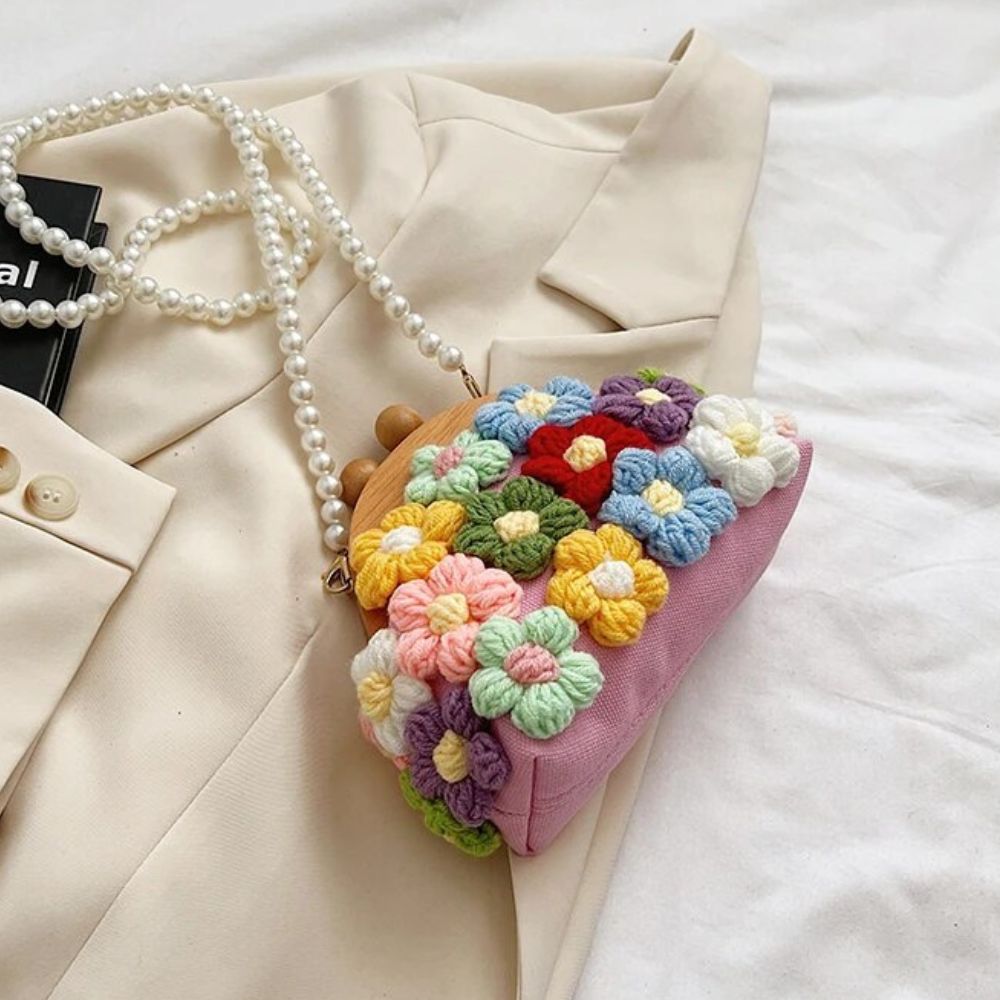 CROCHET FLOWER HANDBAG - Concordia Style Boutique