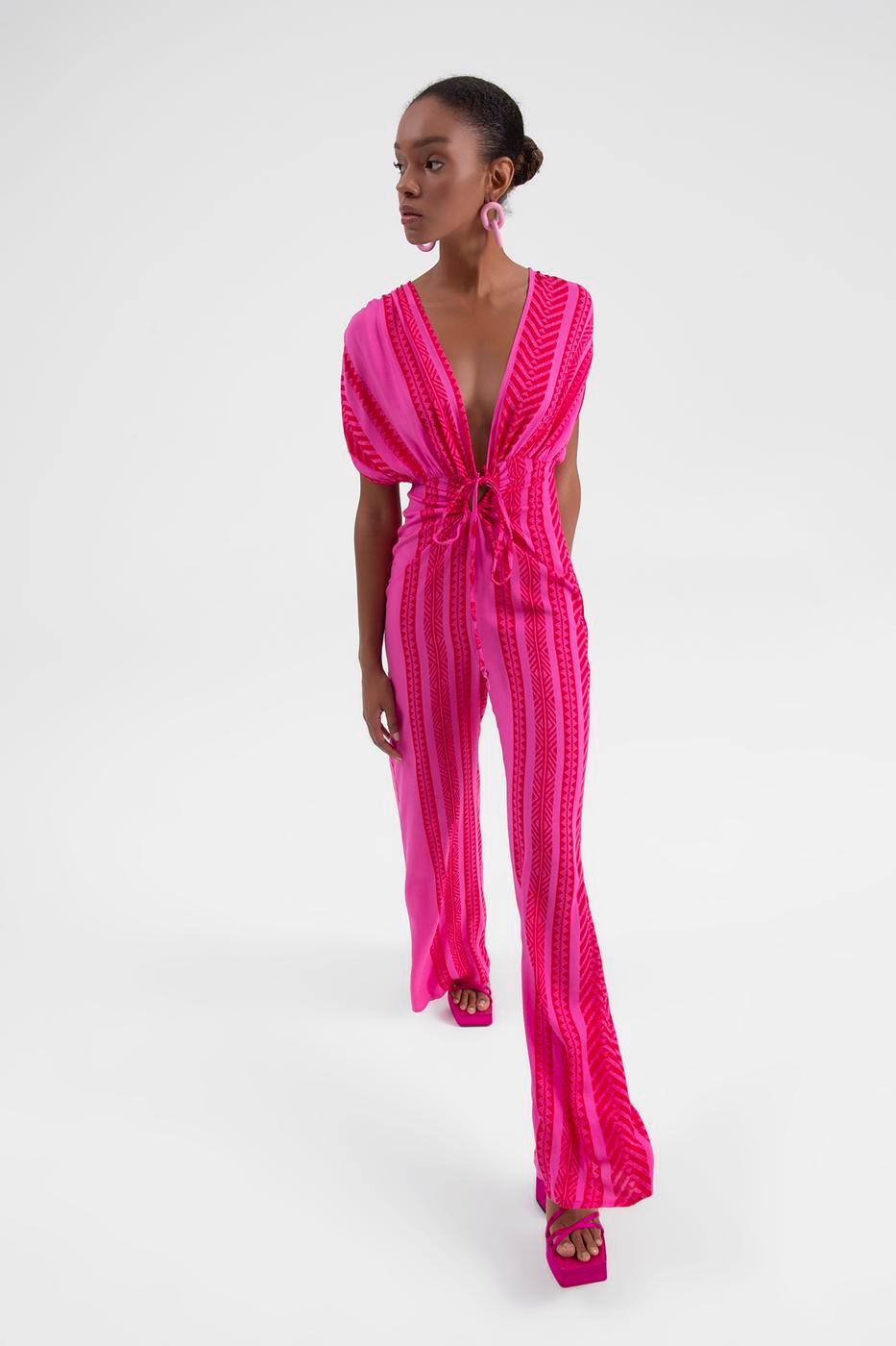 Fuschia Maxi Jumpsuit