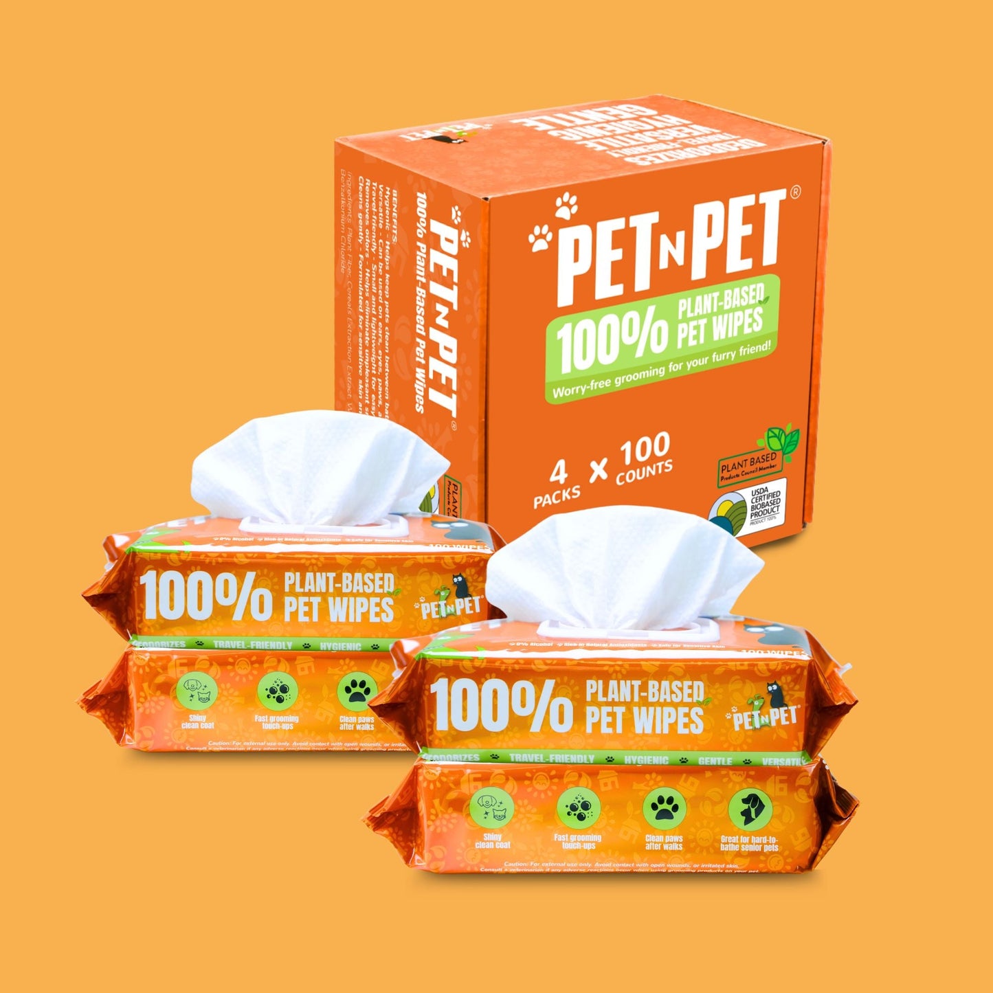 Dog Wipes Cleaning Deodorizing 400 Counts