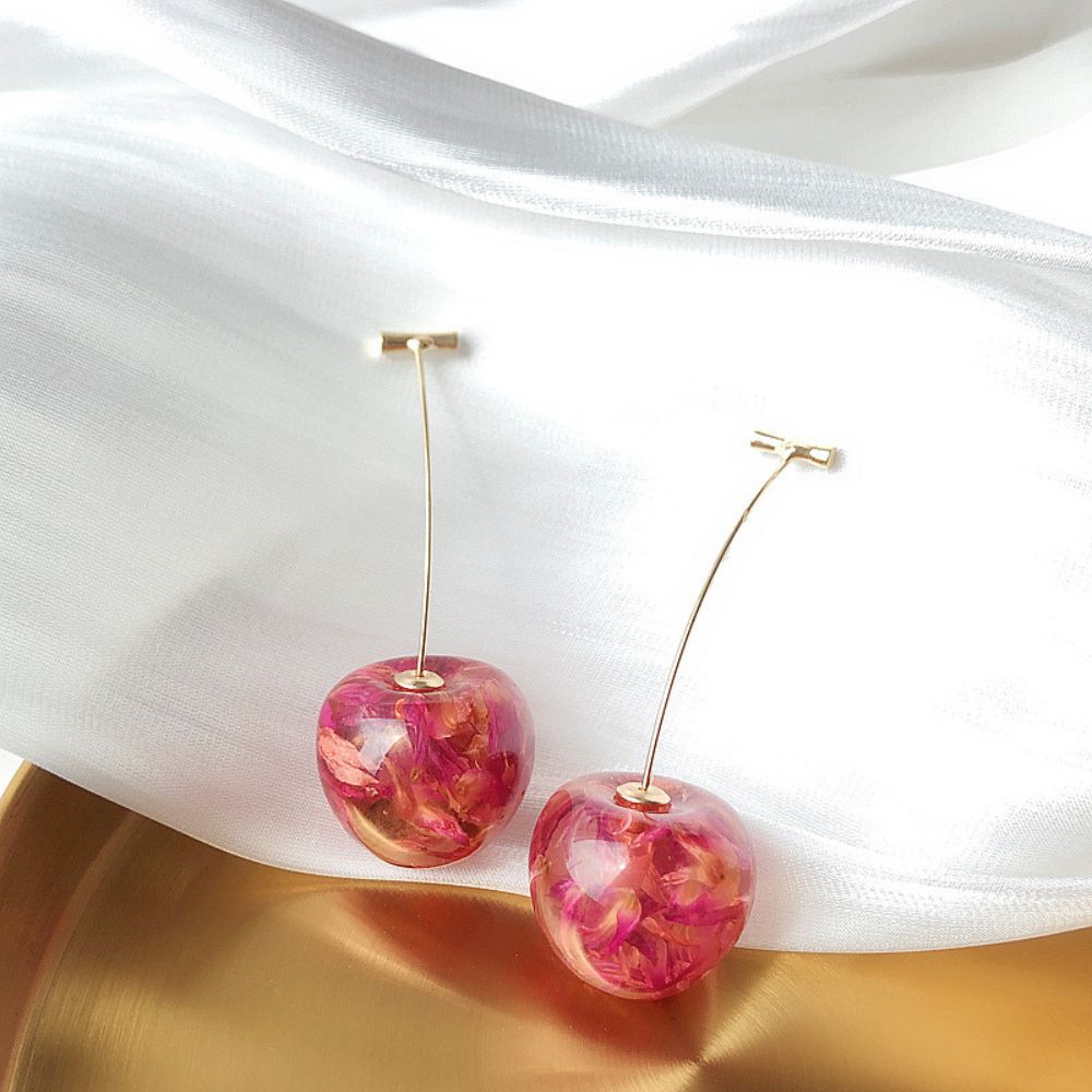 PINK CHERRY EARRINGS (PAIR) - Concordia Style Boutique