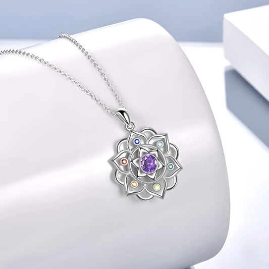 CHAKRAS LOTUS NECKLACE - Concordia Style Boutique