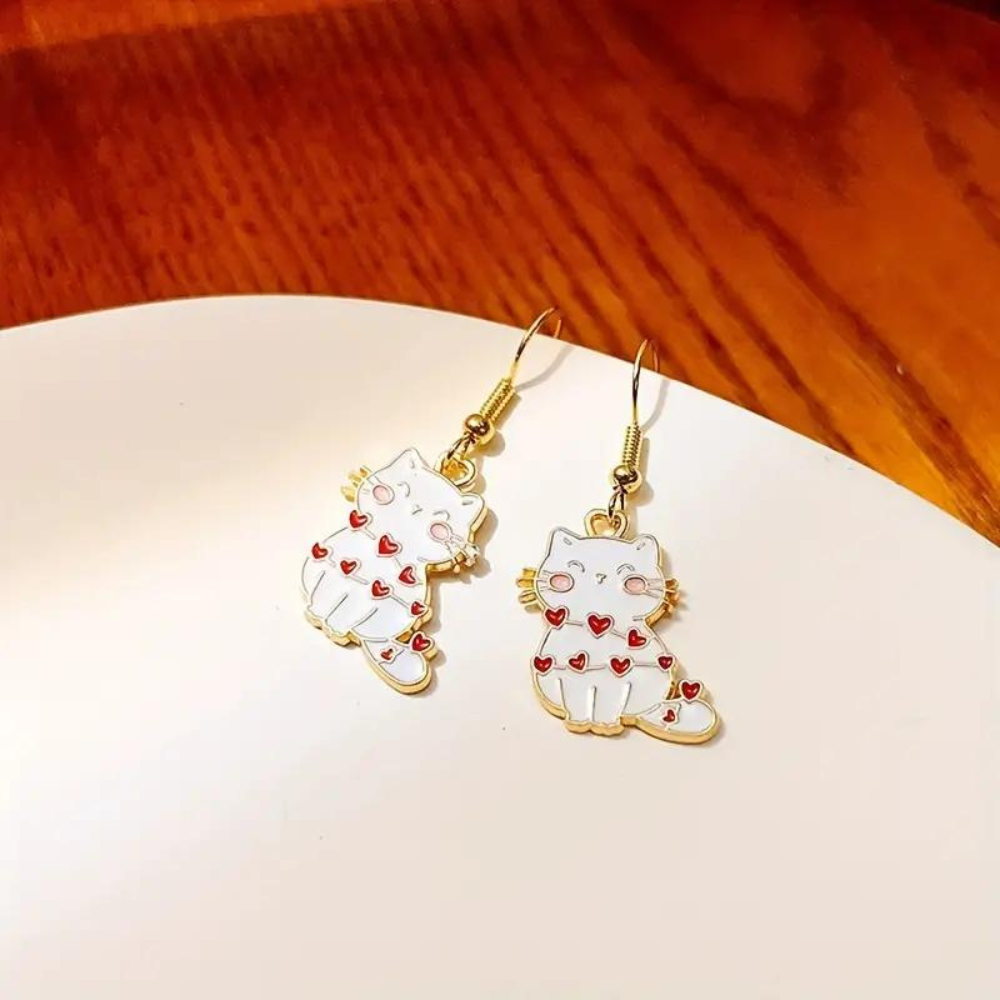 LOVE CAT EARRINGS (PAIR) - Concordia Style Boutique