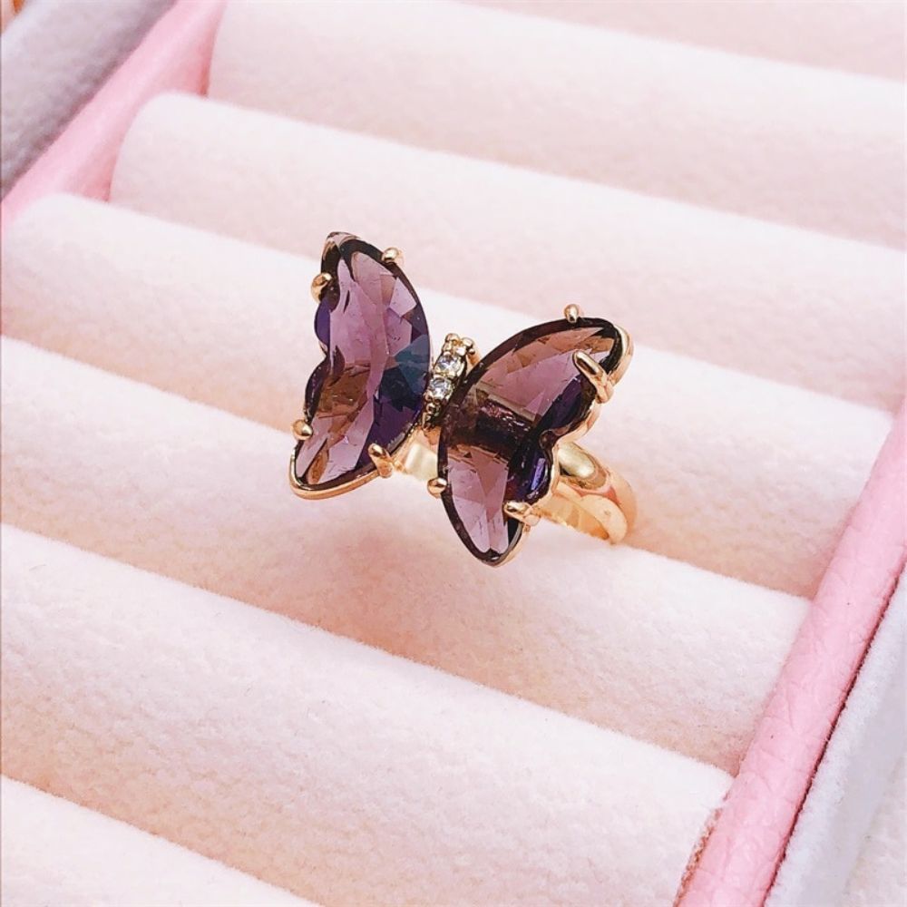 CRYSTAL BUTTERFLY RINGS (ADJUSTABLE) - Concordia Style Boutique