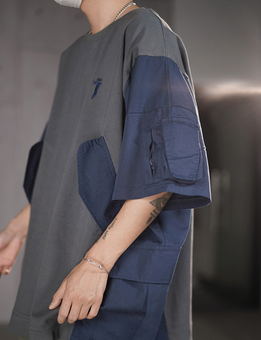 HiT38 Double Patchwork I-Tech Tee - Concordia Style Boutique