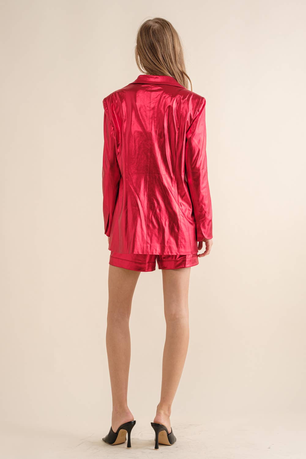 Sleek Metallic Blazer Set - Concordia Style Boutique