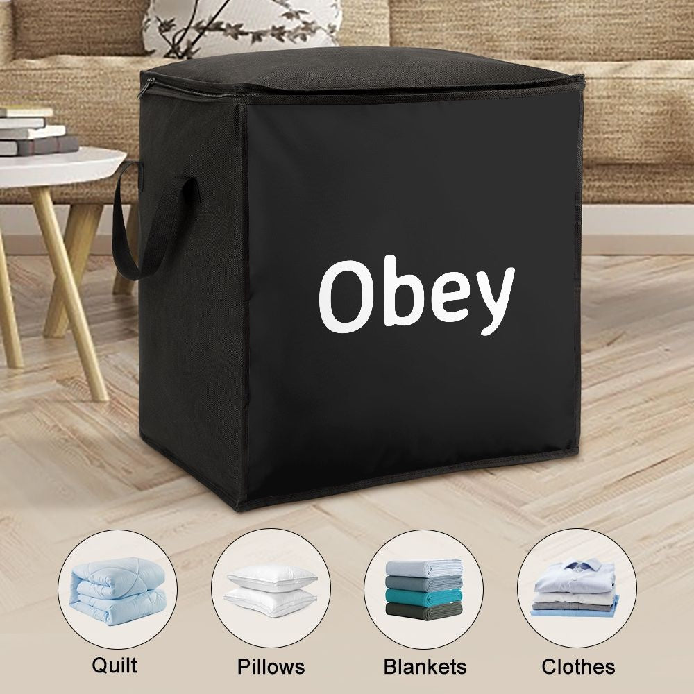 Quilts Storage Bag with Zipper - Obey - Premium quilt storage bag from Concordia Style Boutique - Just $20.50! Shop now at Concordia Style Boutique