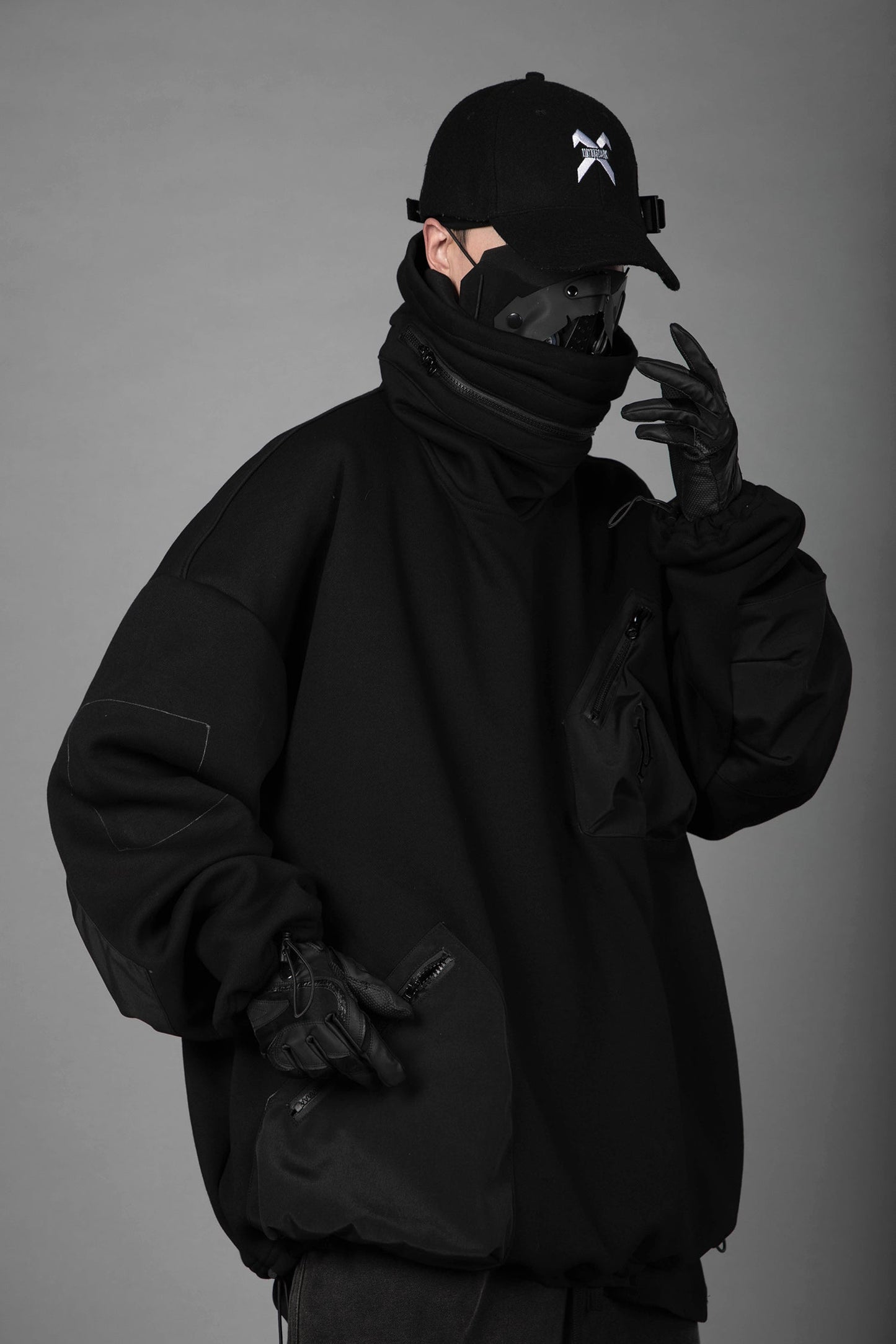 HiH33 Black Utility Hoodie - Concordia Style Boutique