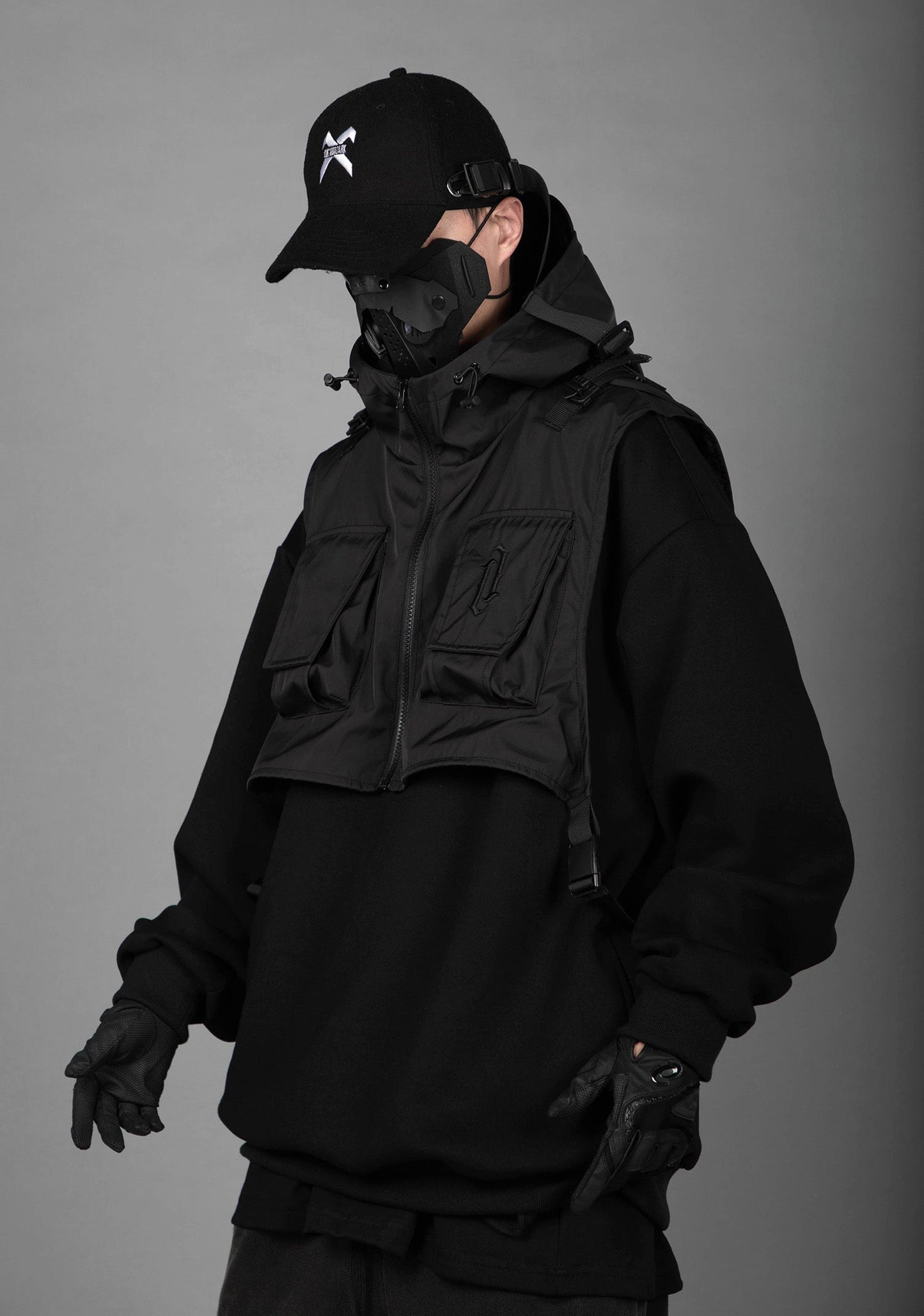 HiH34 Black Tech Guard Hoodie - Concordia Style Boutique