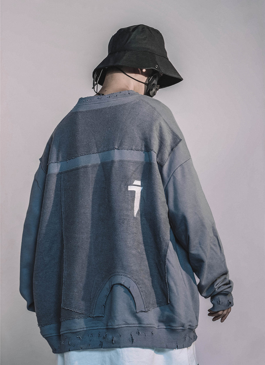 HiH14 Industrial Ripped Crewneck - Concordia Style Boutique