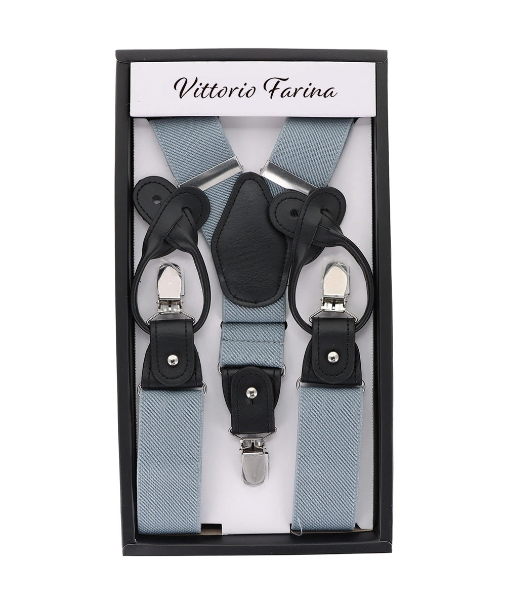 Vittorio Farina Men's Convertible Suspender in Gift Box: 70% Polyester & 30% Elastomer - Concordia Style Boutique