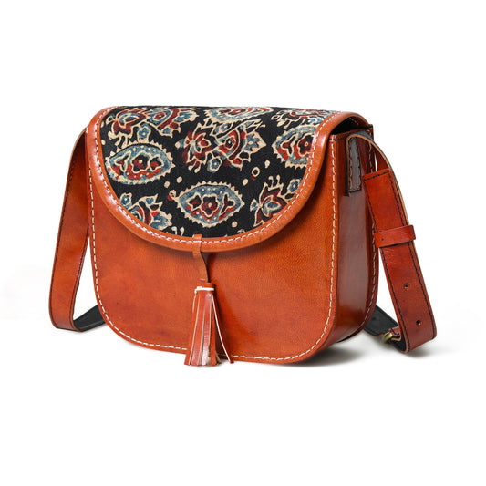 Astounding Ajrakh Ethnic Satchel - Concordia Style Boutique