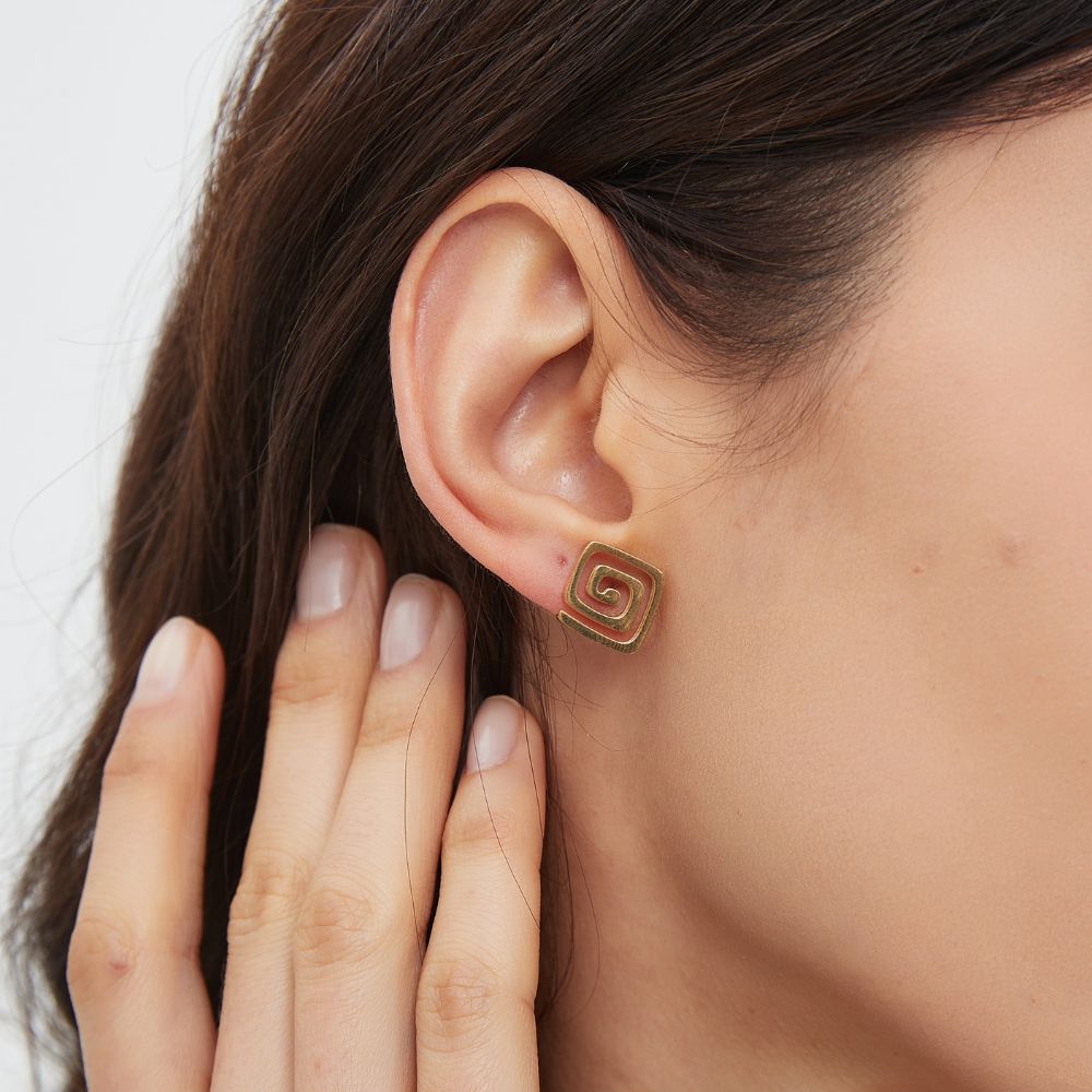 CHIC SPIRAL STUD EARRINGS (PAIR) - Concordia Style Boutique
