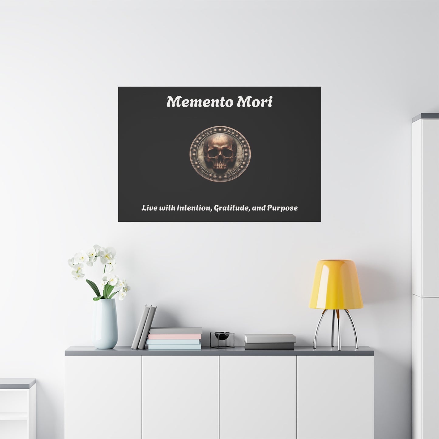 "Memento Mori" Matte Canvas - Inspirational Wall Art -"Live with Intention, Gratitude, and Purpose" - Premium Canvas from Concordia Style Boutique - Just $56.56! Shop now at Concordia Style Boutique