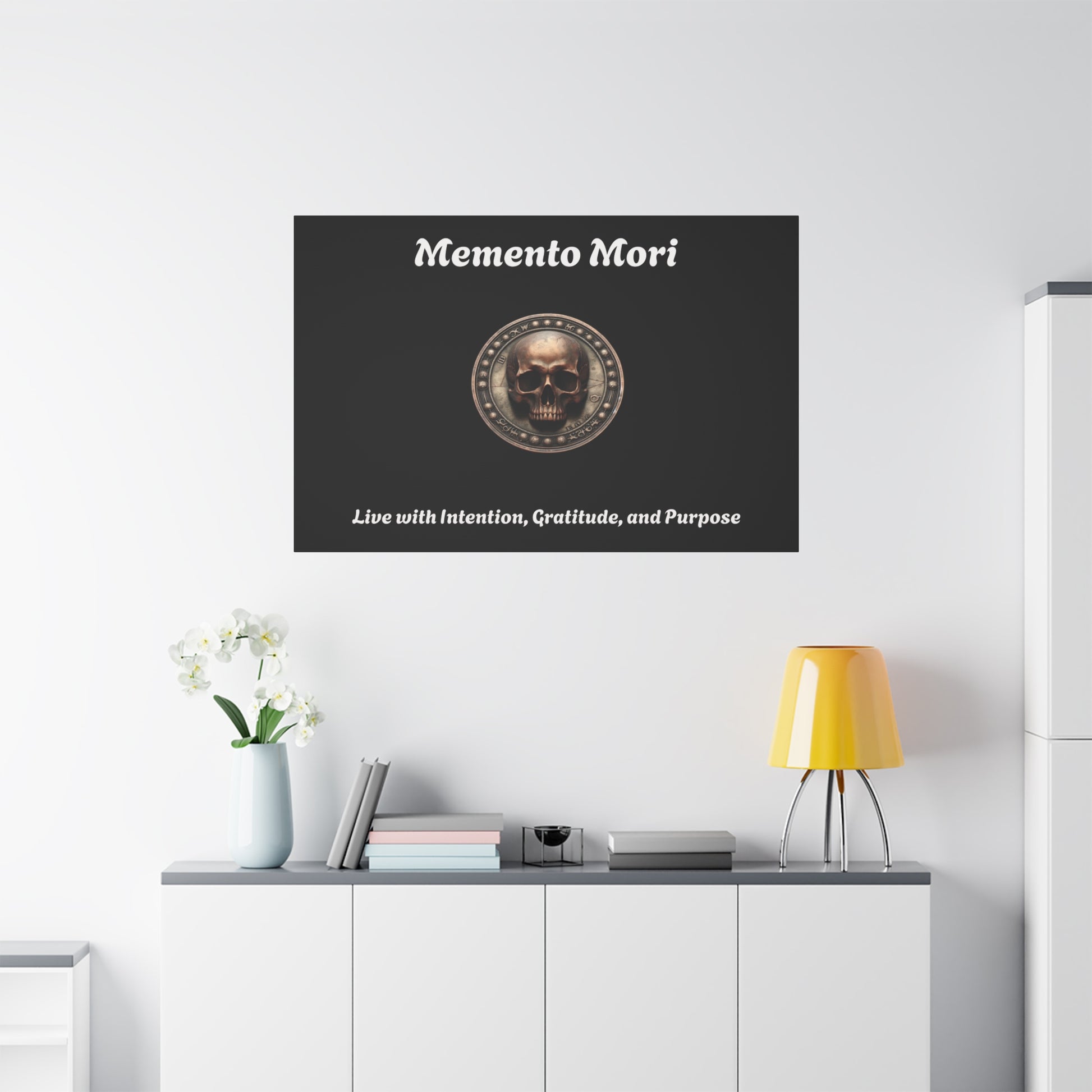 "Memento Mori" Matte Canvas - Inspirational Wall Art -"Live with Intention, Gratitude, and Purpose" - Premium Canvas from Concordia Style Boutique - Just $56.56! Shop now at Concordia Style Boutique