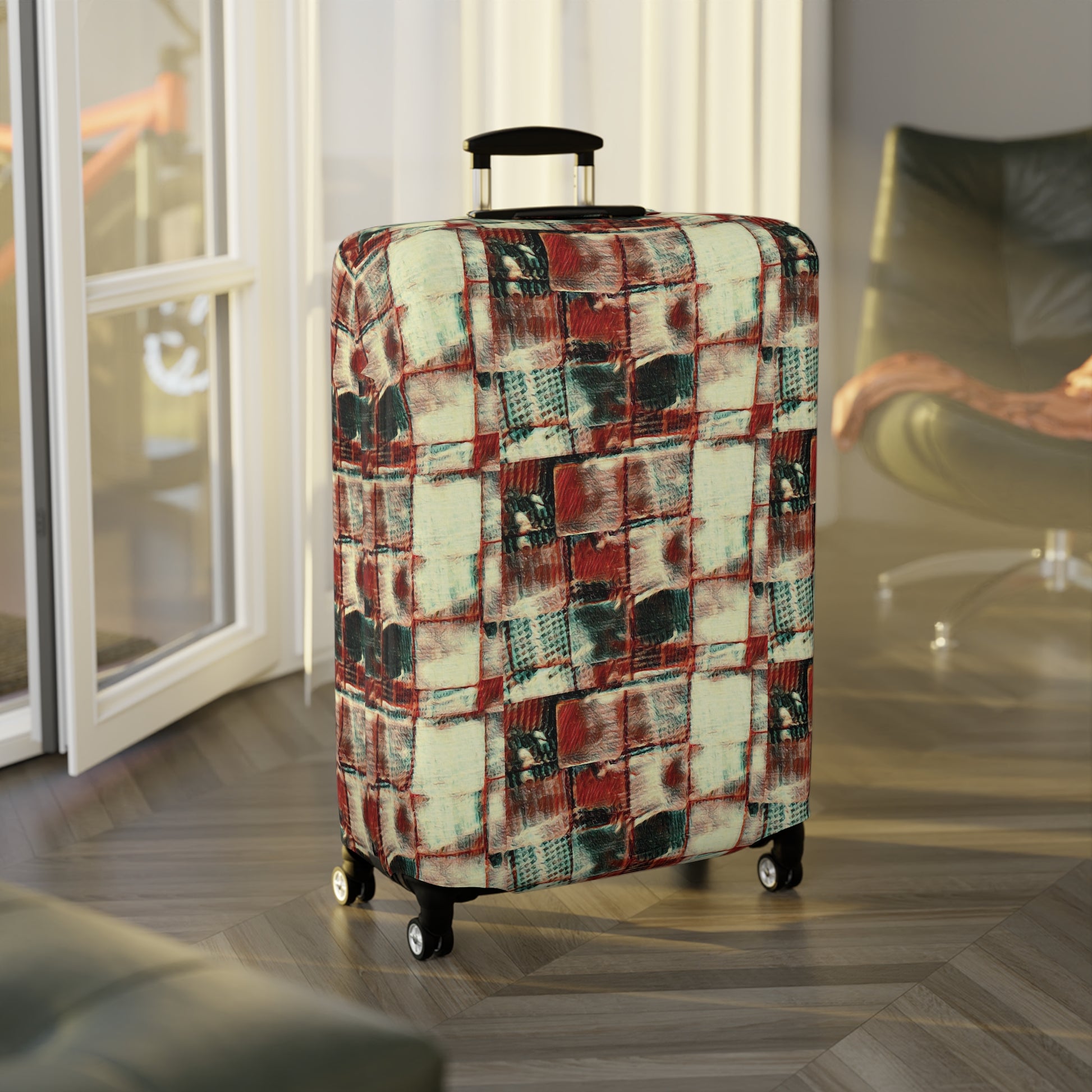 Luggage Cover - "Square Dance" - Premium Luggage Cover from Concordia Style Boutique - Just $31.25! Shop now at Concordia Style Boutique