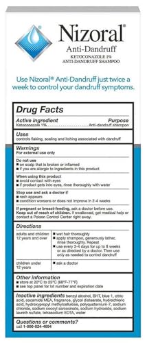 Anti-Dandruff Shampoo with 1% Ketoconazole, Fresh Scent (Nizoral) 7 Fl Oz - Premium Shampoo from Concordia Style Boutique - Just $24.89! Shop now at Concordia Style Boutique