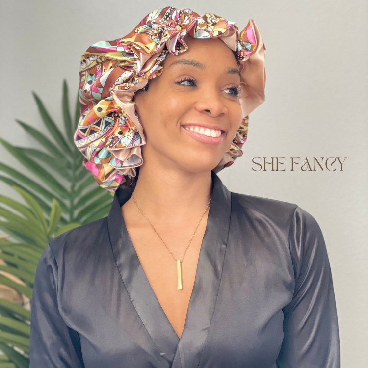 Pretty Blue All Satin Bonnet