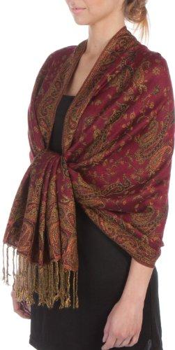 Sakkas Double Layer Jacquard Paisley Pashmina Shawl / Wrap / Stole - Concordia Style Boutique