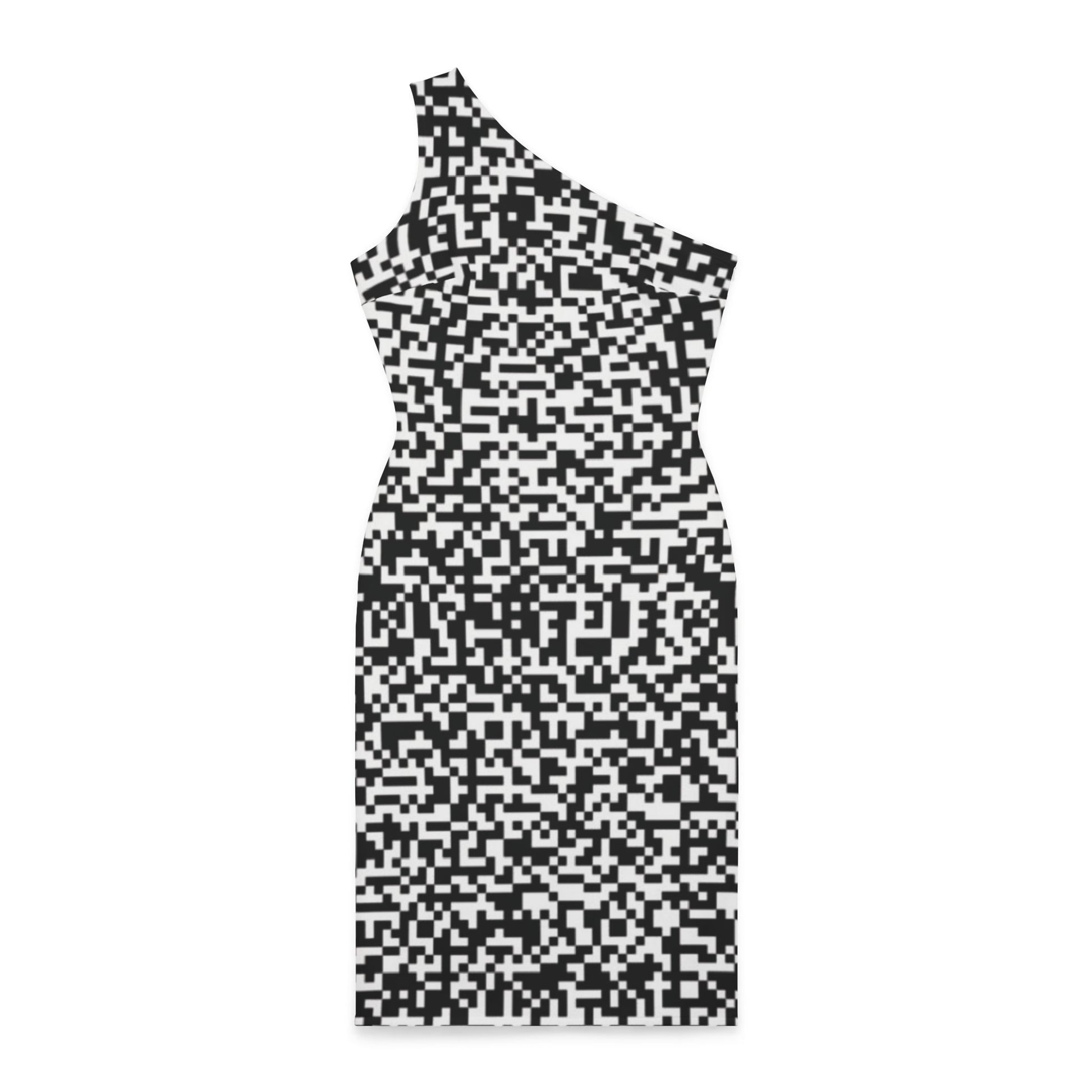 Shoulder Dress - "Scan Me" - Premium Shoulder Dress from Concordia Style Boutique - Just $77.78! Shop now at Concordia Style Boutique