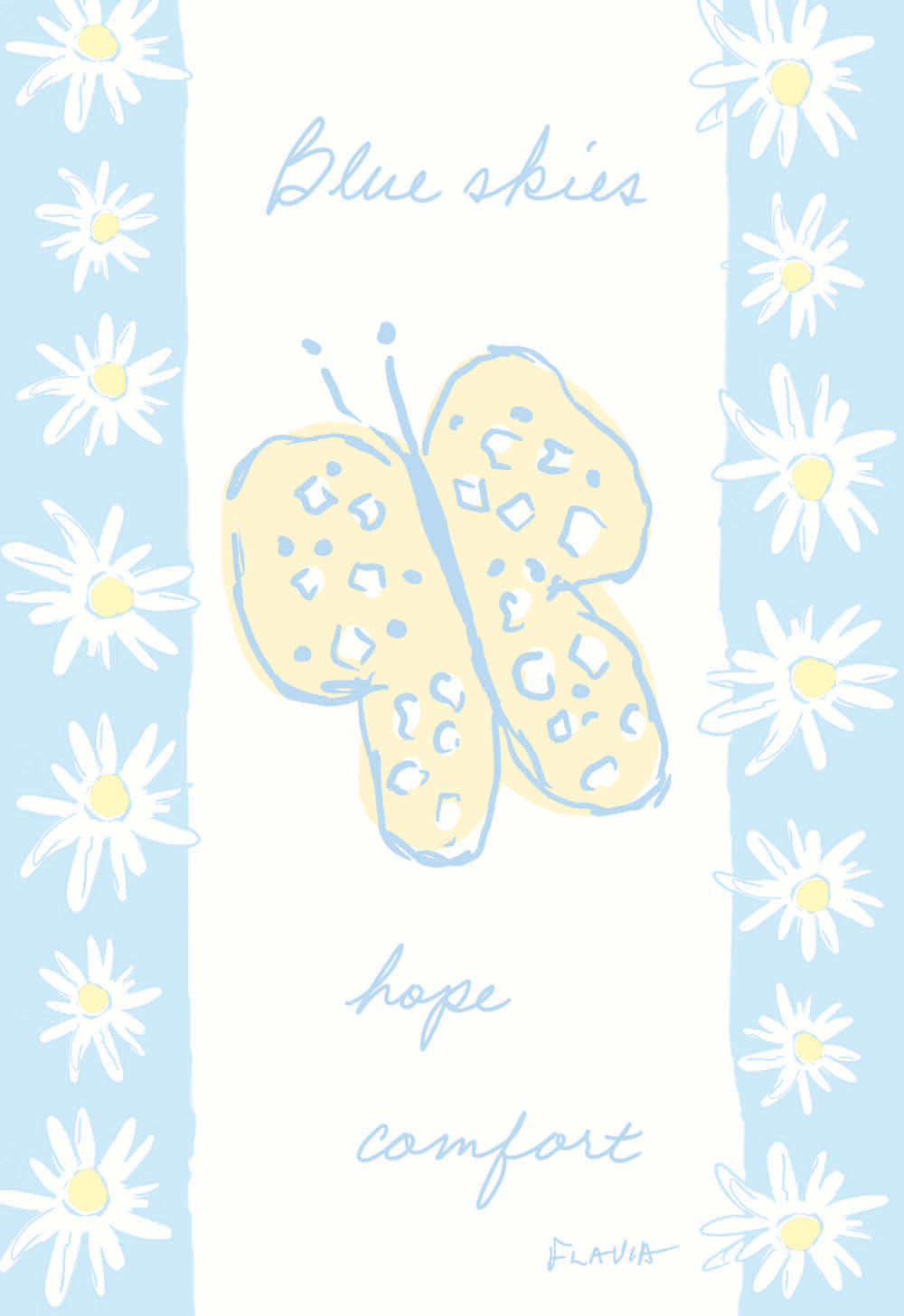Blue Skies - a Flavia Weedn inspirational greeting card 4242-0100