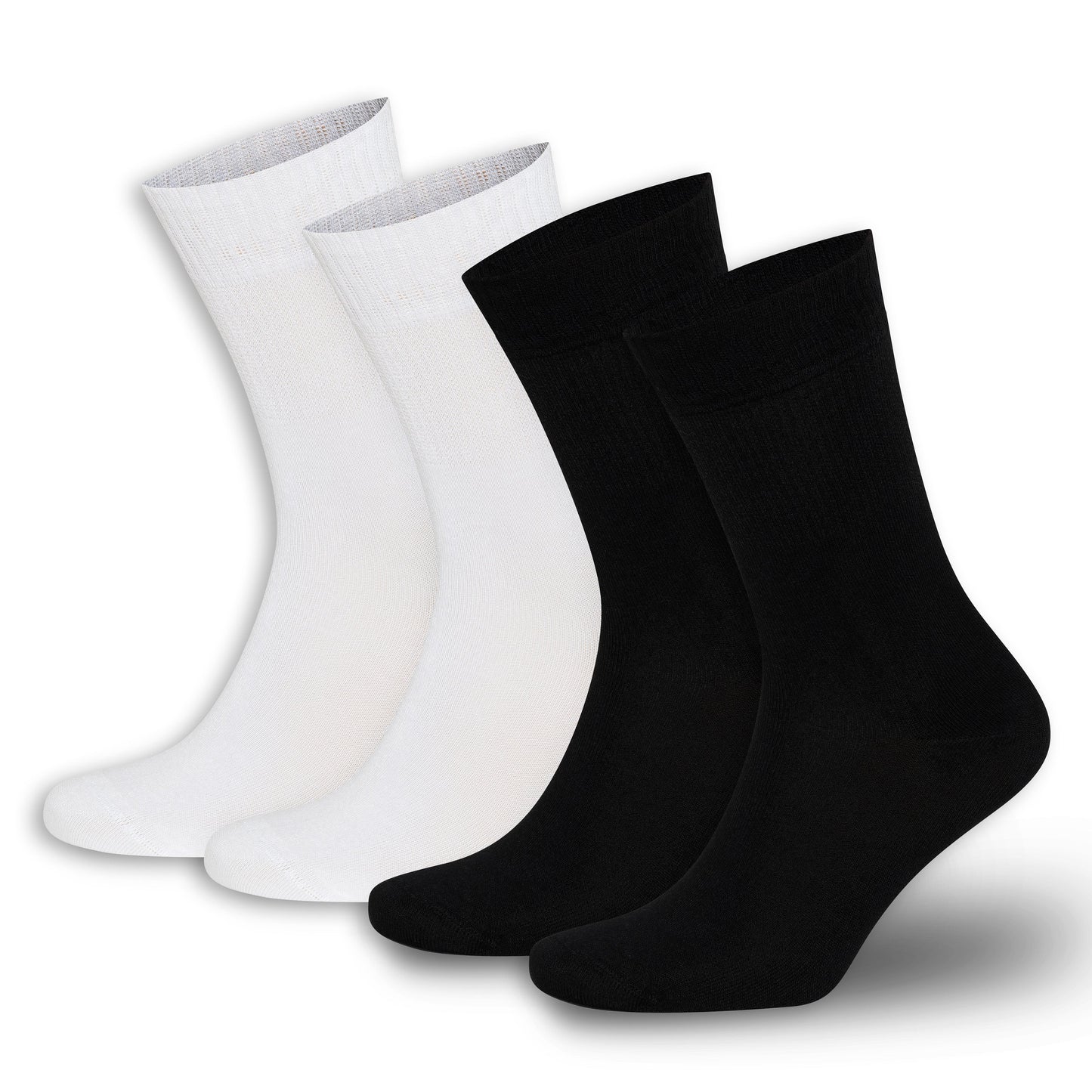 Men’s & Women’s Bamboo Diabetic Crew Socks 4-Pack