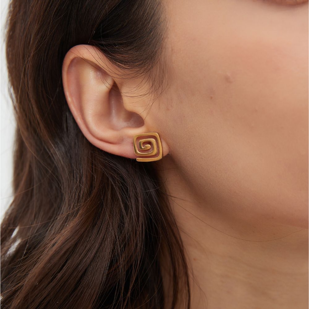 CHIC SPIRAL STUD EARRINGS (PAIR) - Concordia Style Boutique