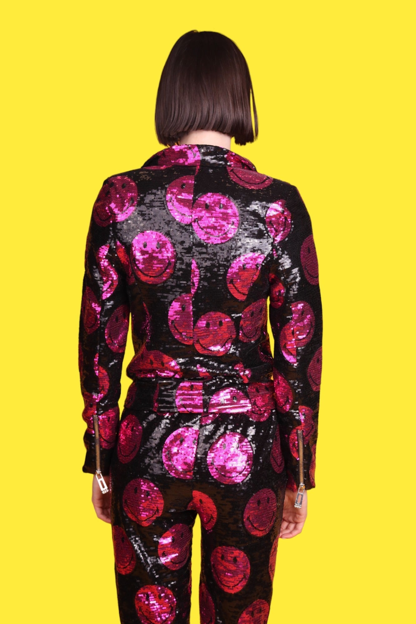 "Any Old  Iron" - x Smiley Pink Moto Jacket - Premium Clothing from Any Old Iron - Just $875! Shop now at Concordia Style Boutique