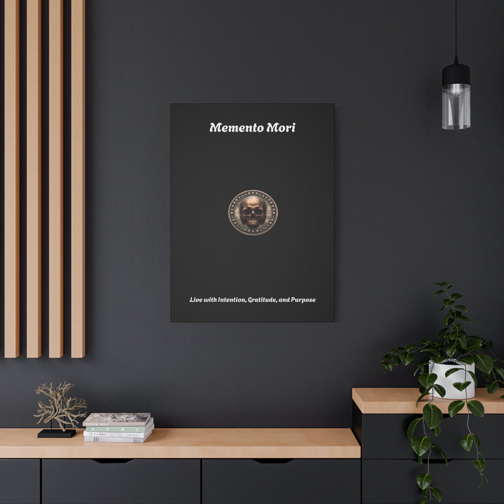 "Memento Mori" Matte Canvas - Inspirational Wall Art -"Live with Intention, Gratitude, and Purpose" - Premium Canvas from Concordia Style Boutique - Just $56.56! Shop now at Concordia Style Boutique