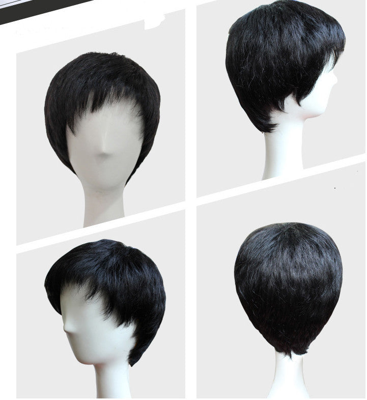 Fluffy Short Hair Wig for Males - Premium wig from Concordia Style Boutique - Just $24.78! Shop now at Concordia Style Boutique