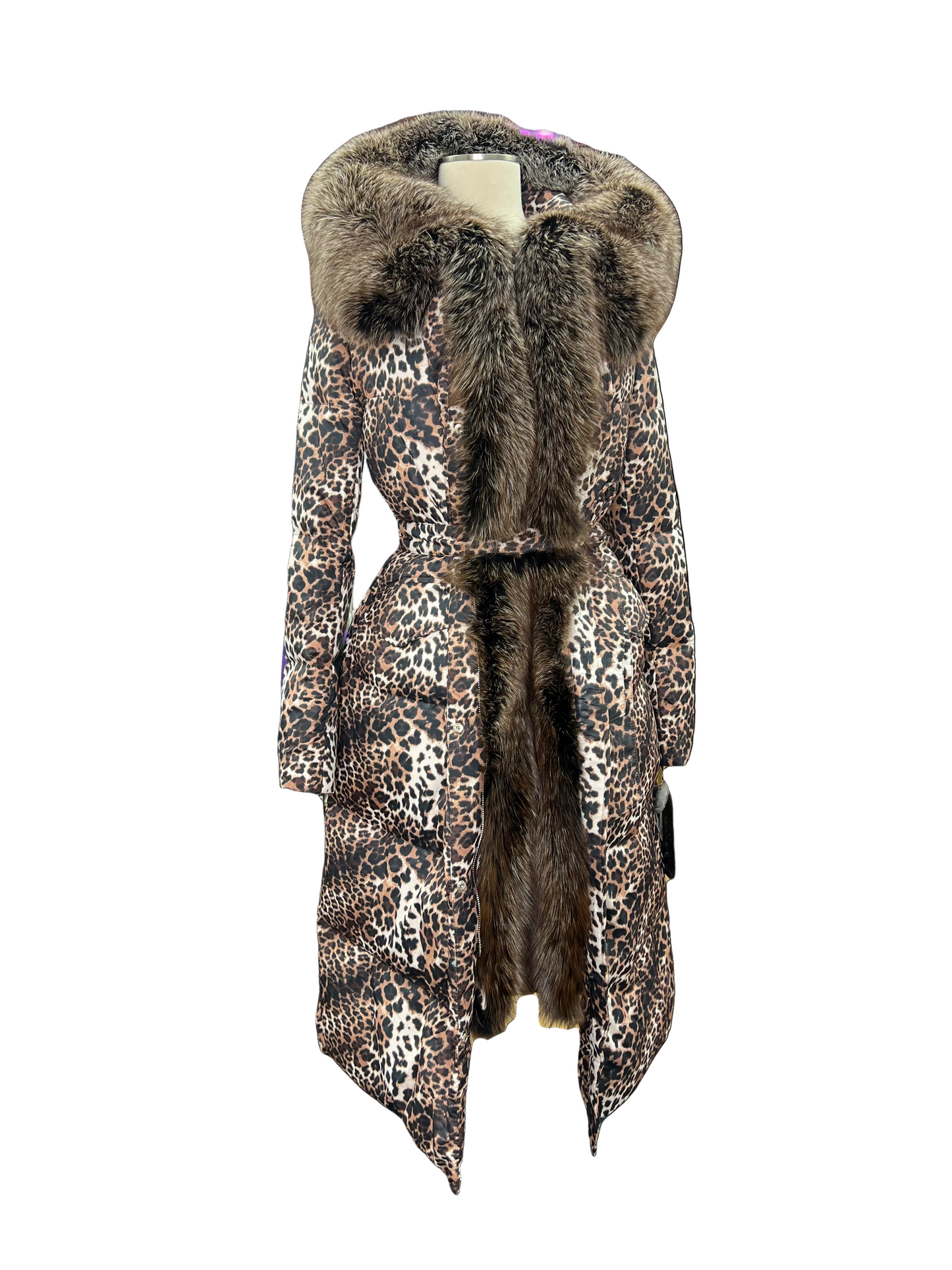 Genuine Silver Fox Down Insulated Parka