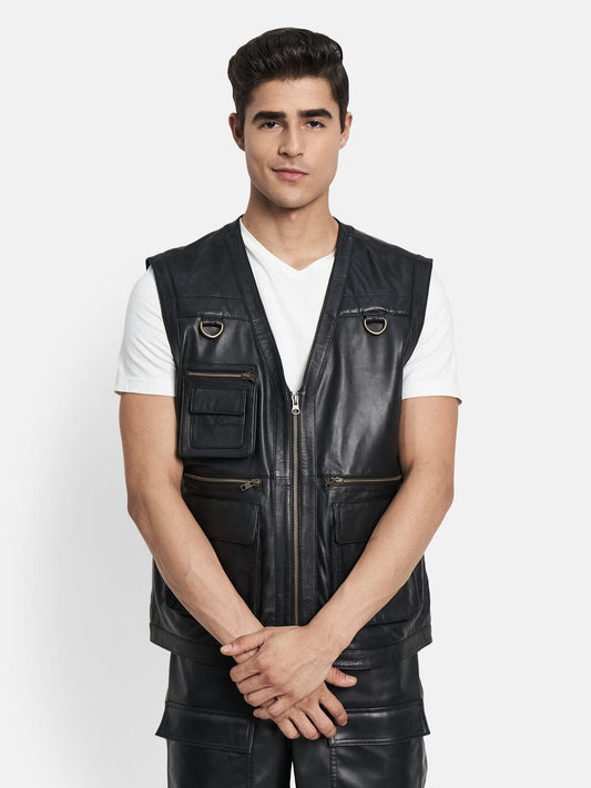Lambskin Leather Vest - Concordia Style Boutique