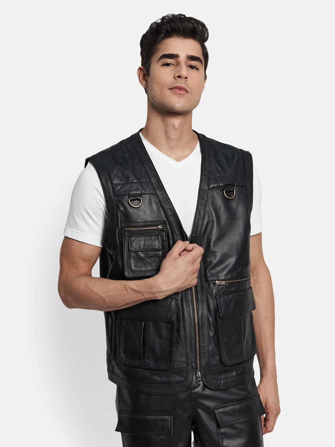 Lambskin Leather Vest - Concordia Style Boutique