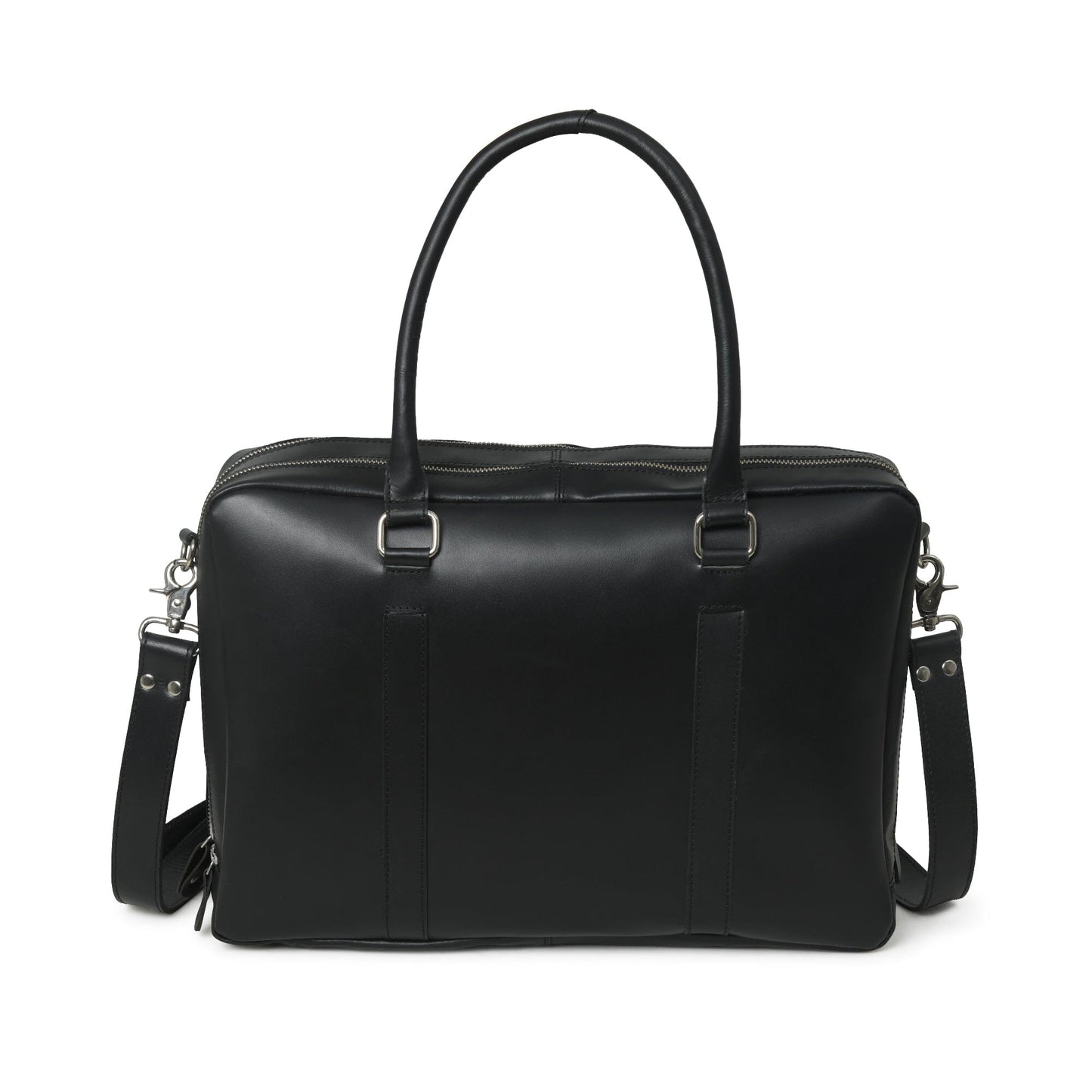 Dixon Black Buffalo Leather Laptop Briefcase - Concordia Style Boutique