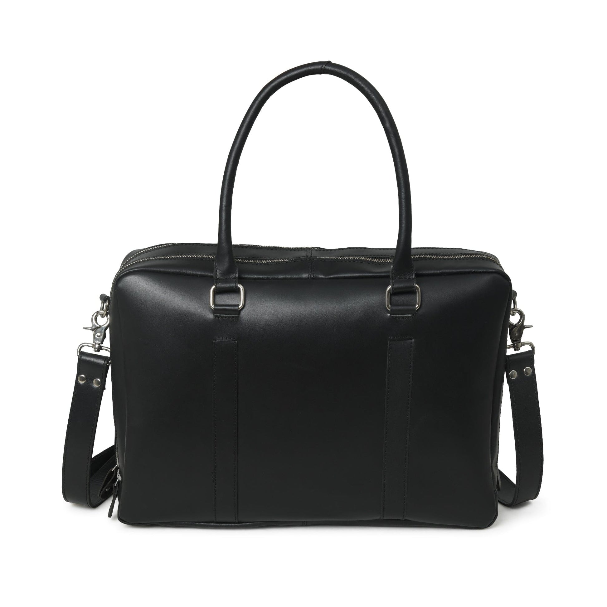 Dixon Black Buffalo Leather Laptop Briefcase - Concordia Style Boutique