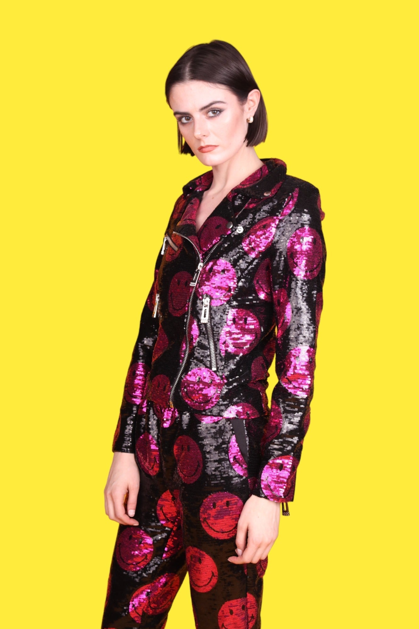 "Any Old  Iron" - x Smiley Pink Moto Jacket - Premium Clothing from Any Old Iron - Just $875! Shop now at Concordia Style Boutique