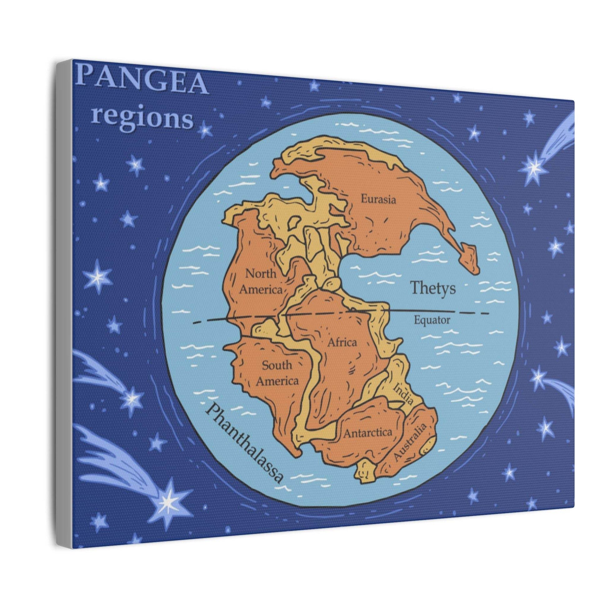 Pangea Regions Canvas Print - Educational Wall Art for Geography Lovers - Concordia Style Boutique