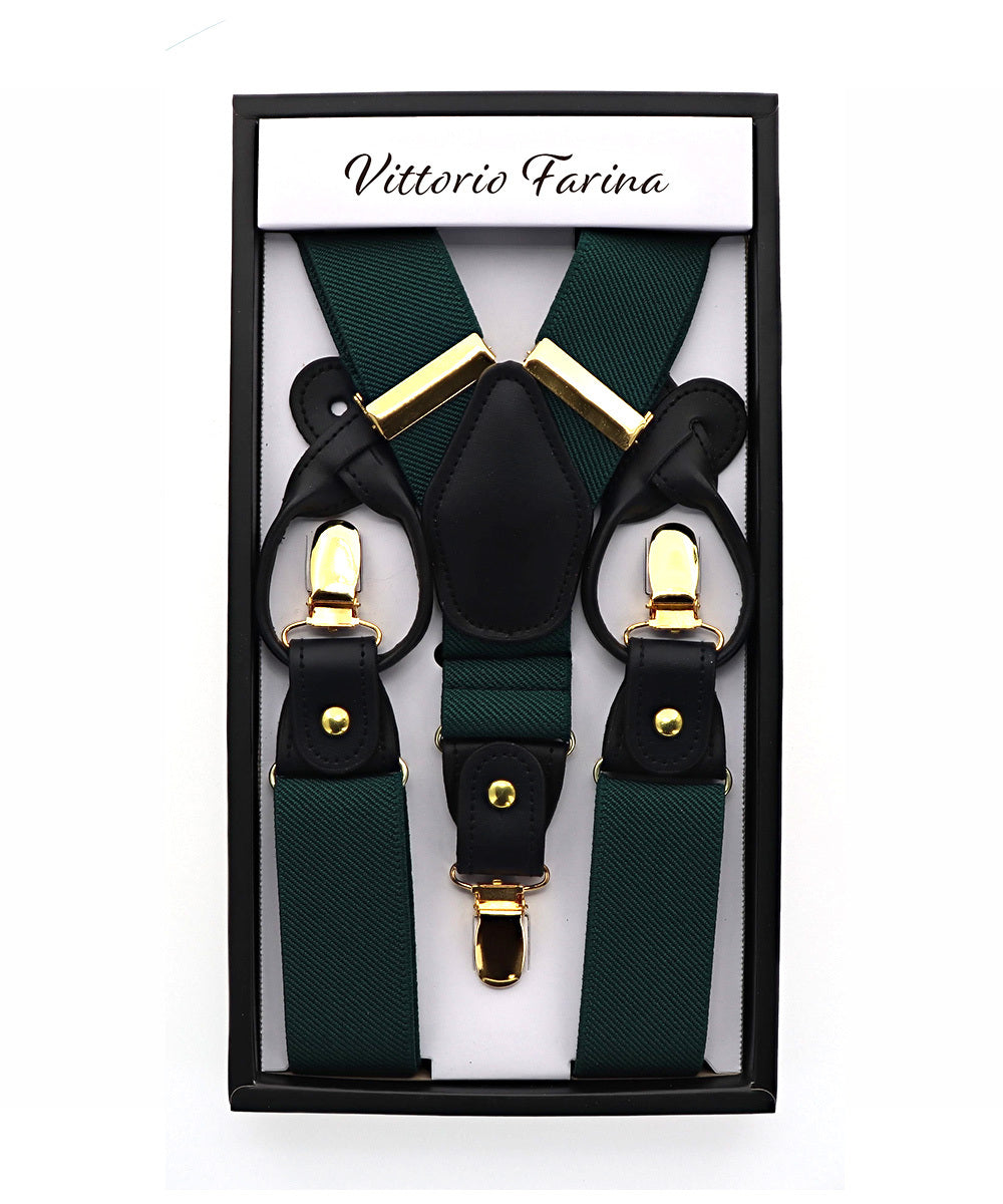 Vittorio Farina Men's Convertible Suspender in Gift Box: 70% Polyester & 30% Elastomer - Concordia Style Boutique