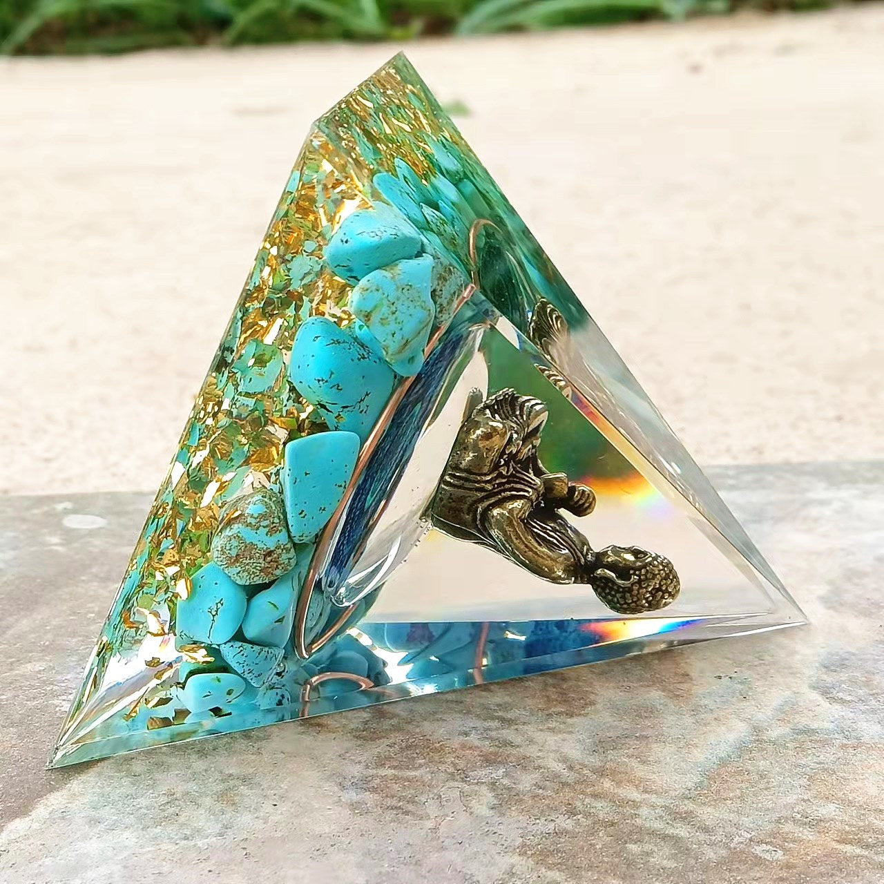 Quan Yin Orgone Energy Pyramid Ornament - Premium pyramid from erDouckan - Just $45! Shop now at Concordia Style Boutique