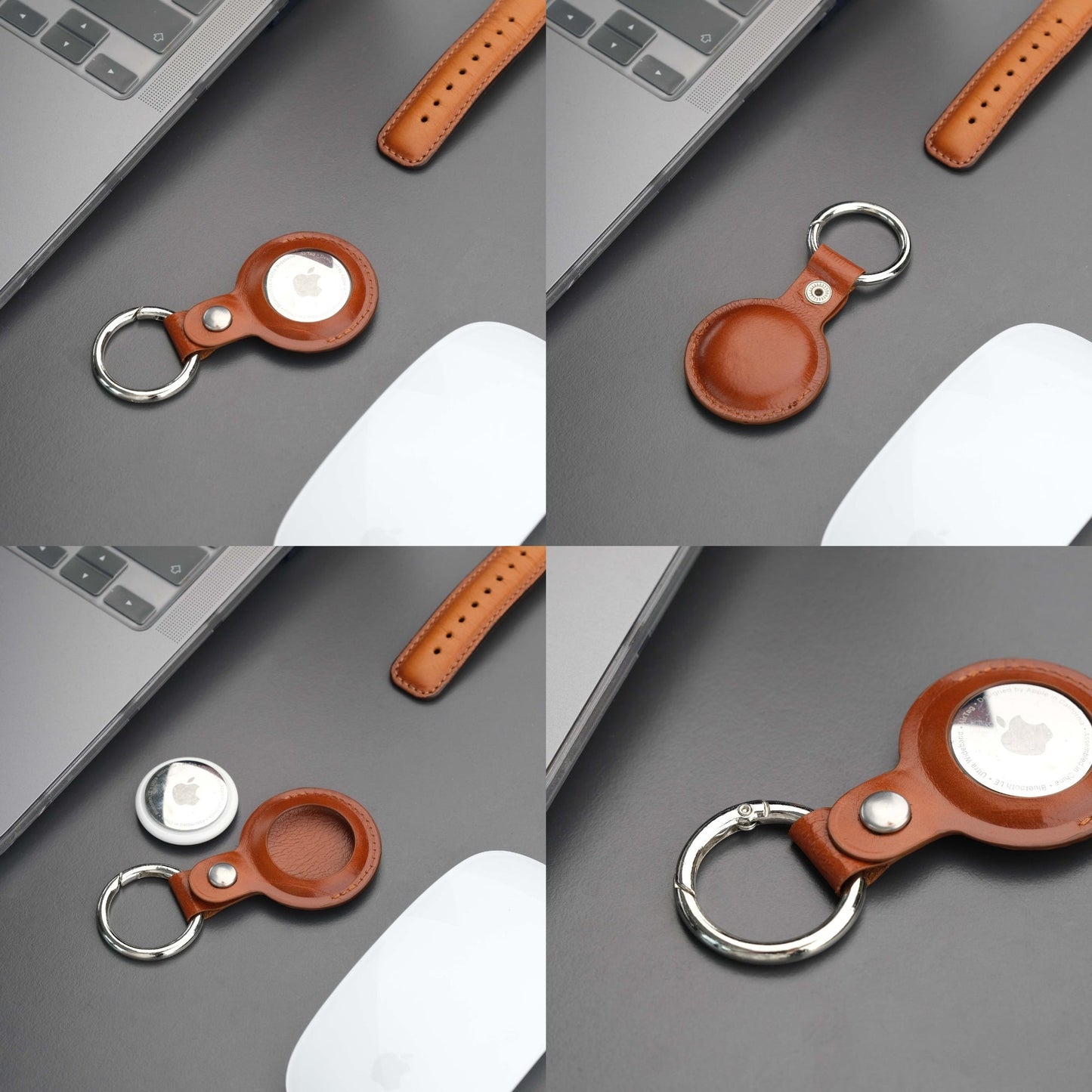Saratoga Leather AirTag Holder - Concordia Style Boutique