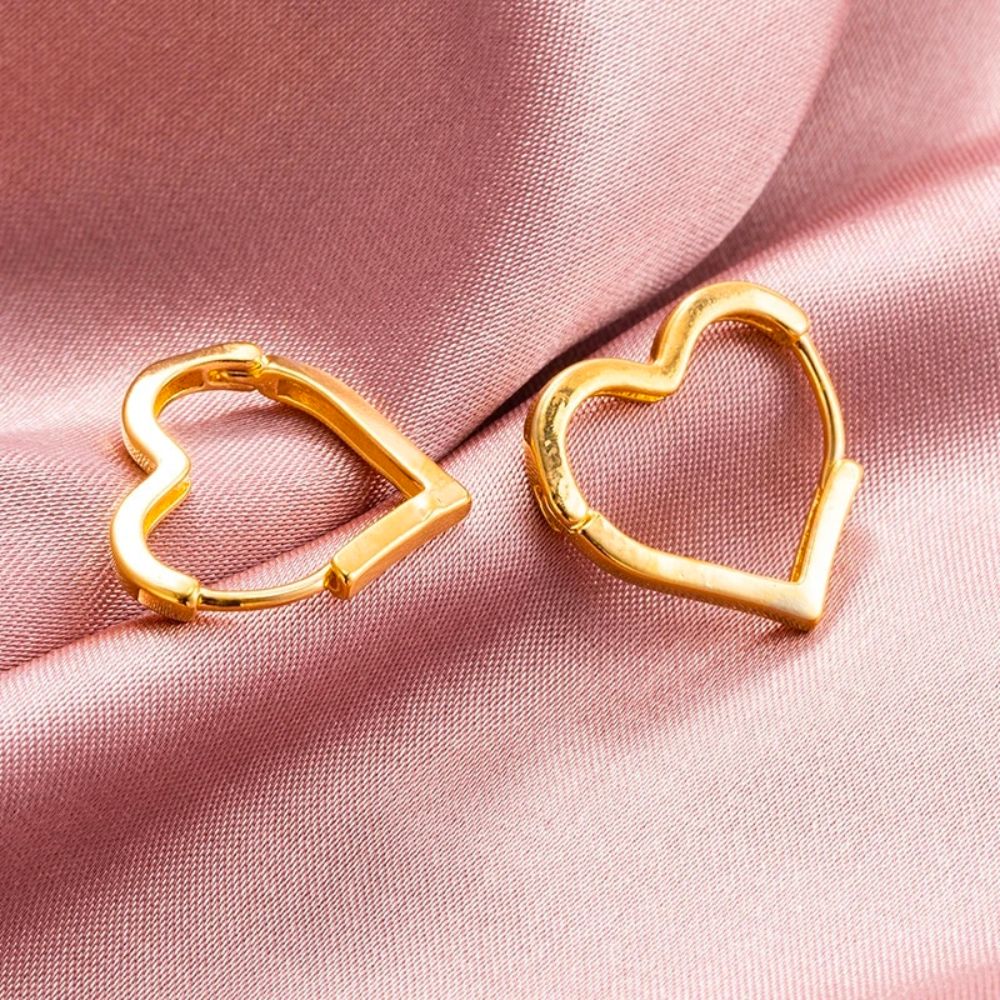 HEART HOOP EARRINGS (PAIR) - Concordia Style Boutique