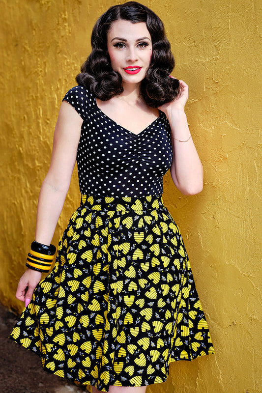 Honey Hives A-line Skirt - Concordia Style Boutique